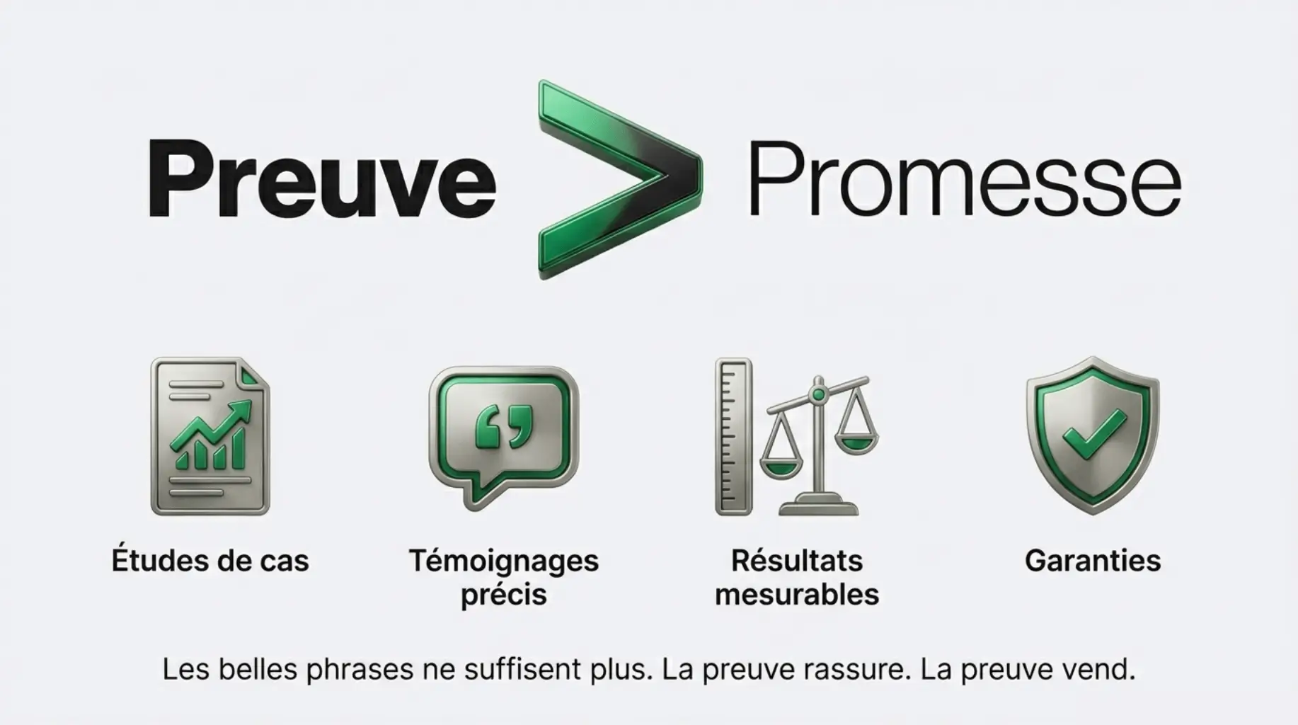 la preuve est superieure a la promesse pour declencher la conversion